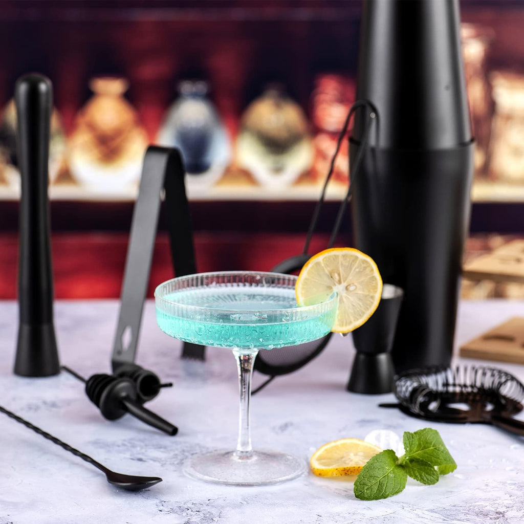 Cocktail Shaker Set Stainless Steel Bartending Kit 25oz Boston Shaker Bar Set Cocktail Mix Drink Making Kit - Set of 11