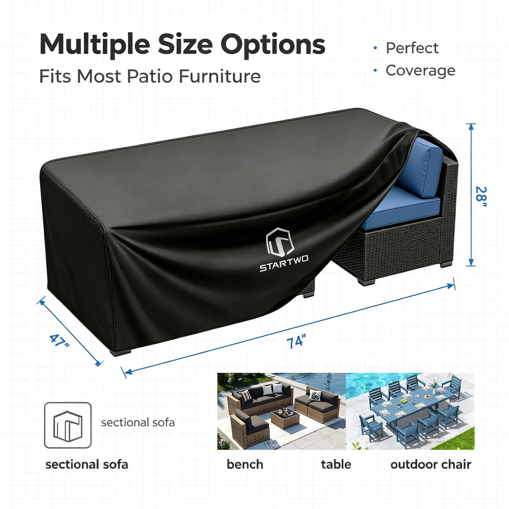 Patio Furniture Covers Waterprpoof, Tear Resistant Rectangular Outdoor Furniture Set Cover for Table and Chairs