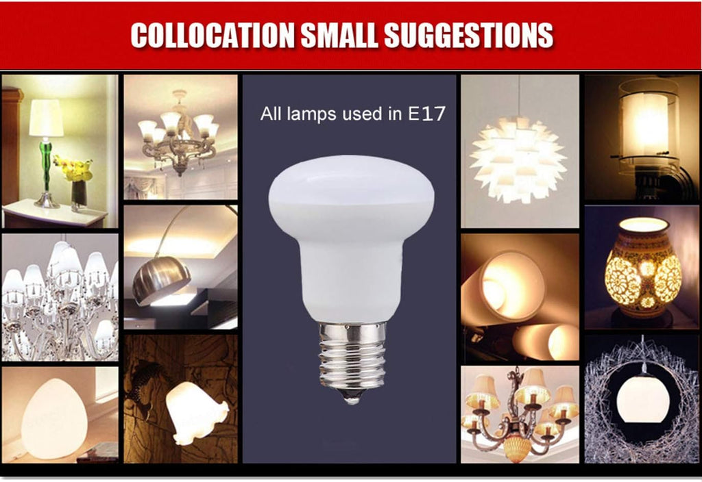 R14 E17 LED Bulb, 3W(25 Watt Incandescent Equivalent), 2700K Warm White Not-Dimmable Intermediate Base Led Light