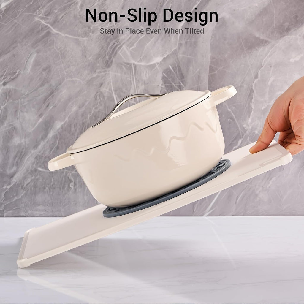 Set Silicone Trivet Mats for Hot Dishes Pots and Pans (Grey) - Set of 6
