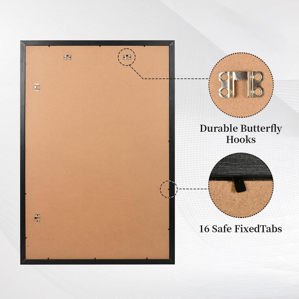 24x36 Poster Frame, Black Picture Frame for Wall Gallery, Vertically and Horizontally Display Posters, Paintings and