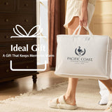 Goose Feather Down Fiber Comforters King, Extra Fluffy White Duvet Insert, Ultra-Soft, Breathable