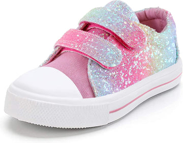 Toddler Shoes, Hook & Loop Canvas Sneakers for Boys and Girls