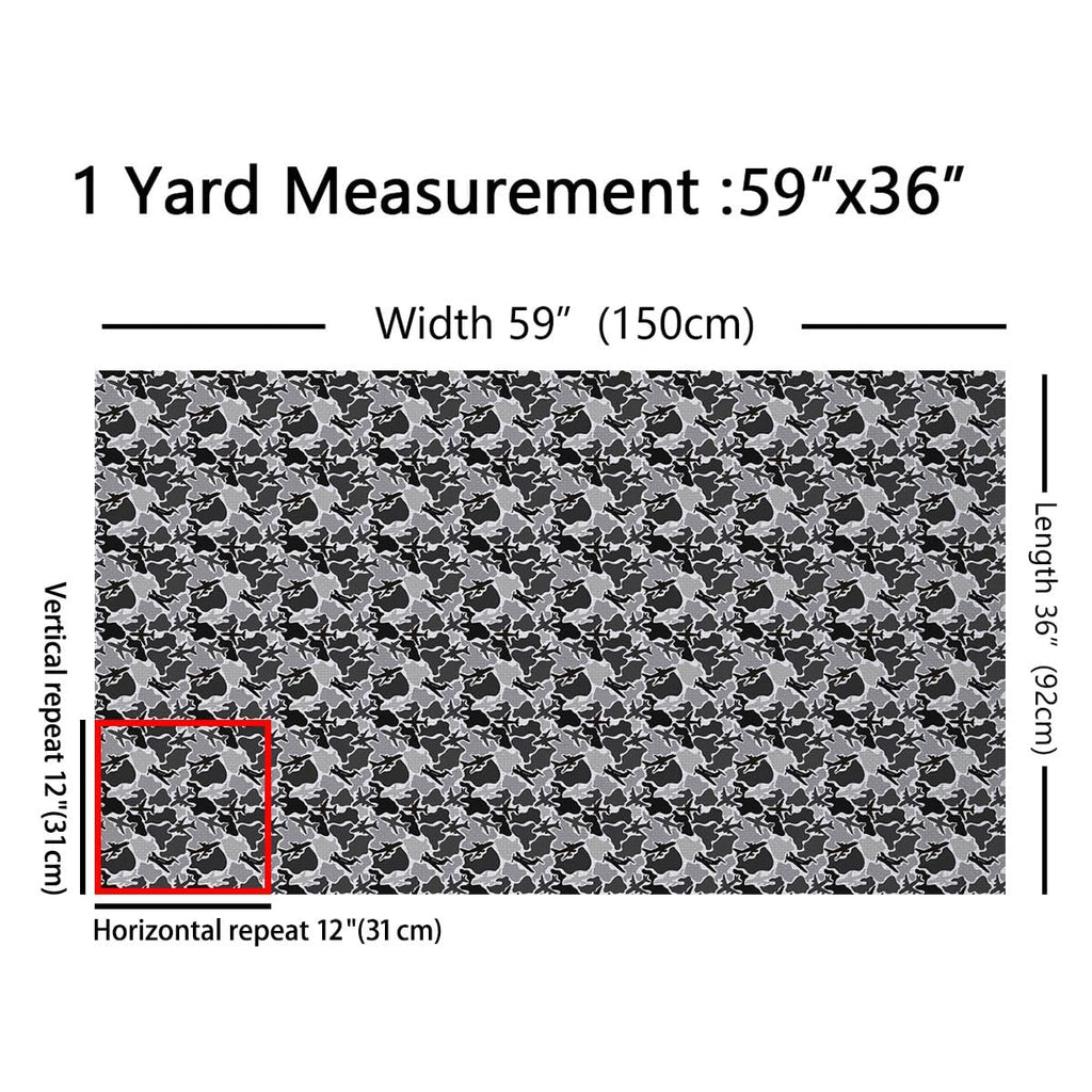 Grey Camo Airplane Fabric by The Yard, Modern Aircraft Soft Polyester No Stretch Fabric for Sewing Lover, Cartoon Plane