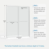 56-60" W x 72" H Semi-Frameless Bypass Sliding Shower Door, Easy-to-Clean Treated Clear Tempered SGCC Glass
