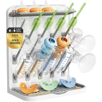 15-Hooks Baby Bottle Drying Rack for Countertop