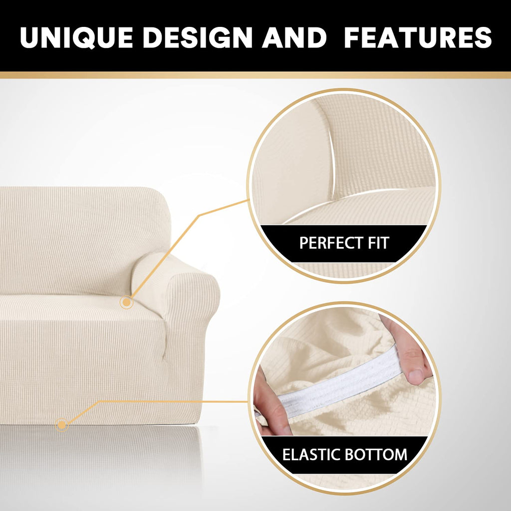 Stretch Chair Cover Chair Slipcovers with Arms 1-Piece Chair Sofa Slipcovers or Living Room Non Slip Armchair Cover