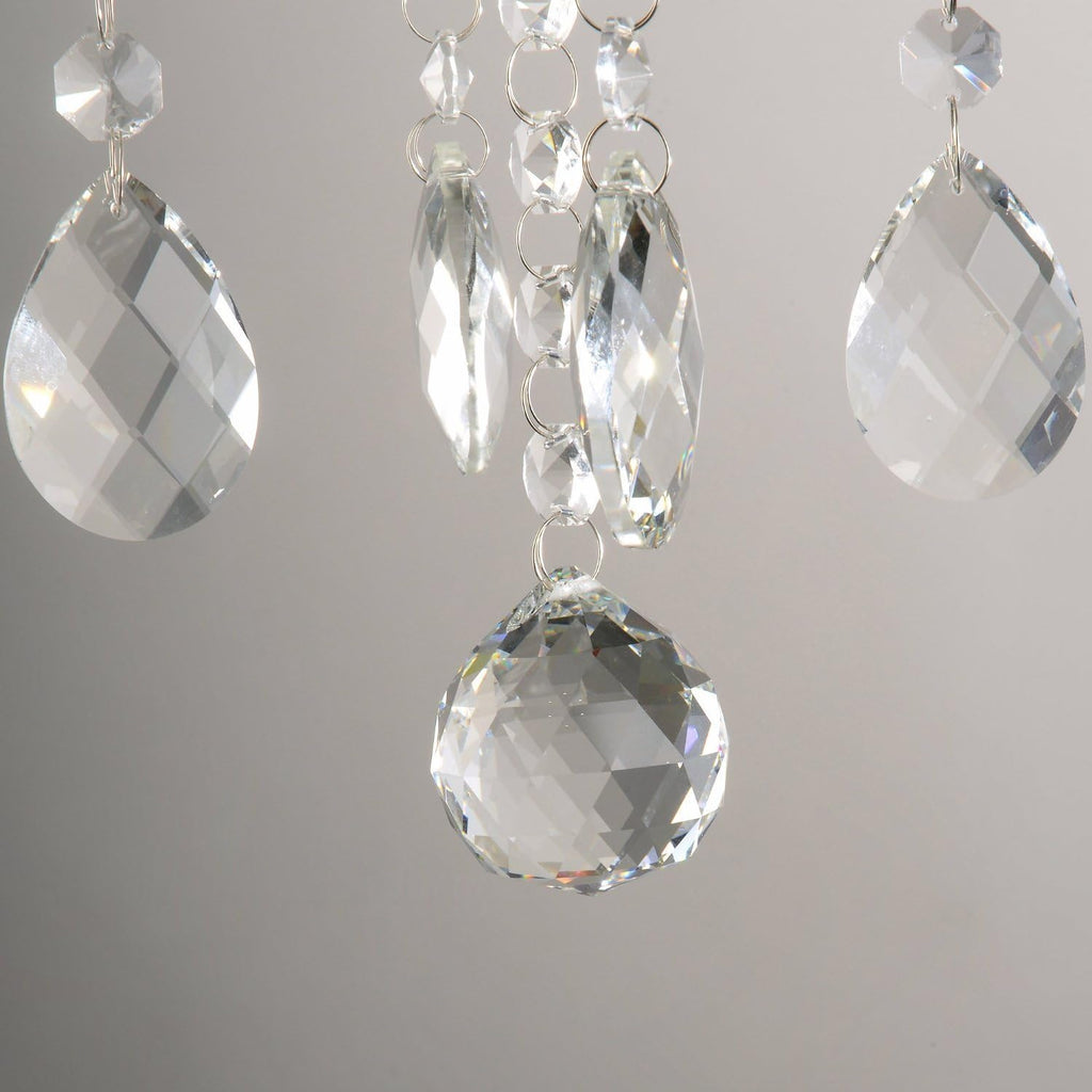 6 Light Chandelier Modern K9 Crystal Chandelier Lighting, Clear Crystal Ceiling Light Fixture Pendant Lamp for Dining Room Bathroom Bedroom Livingroom A100-B00YSMM78E