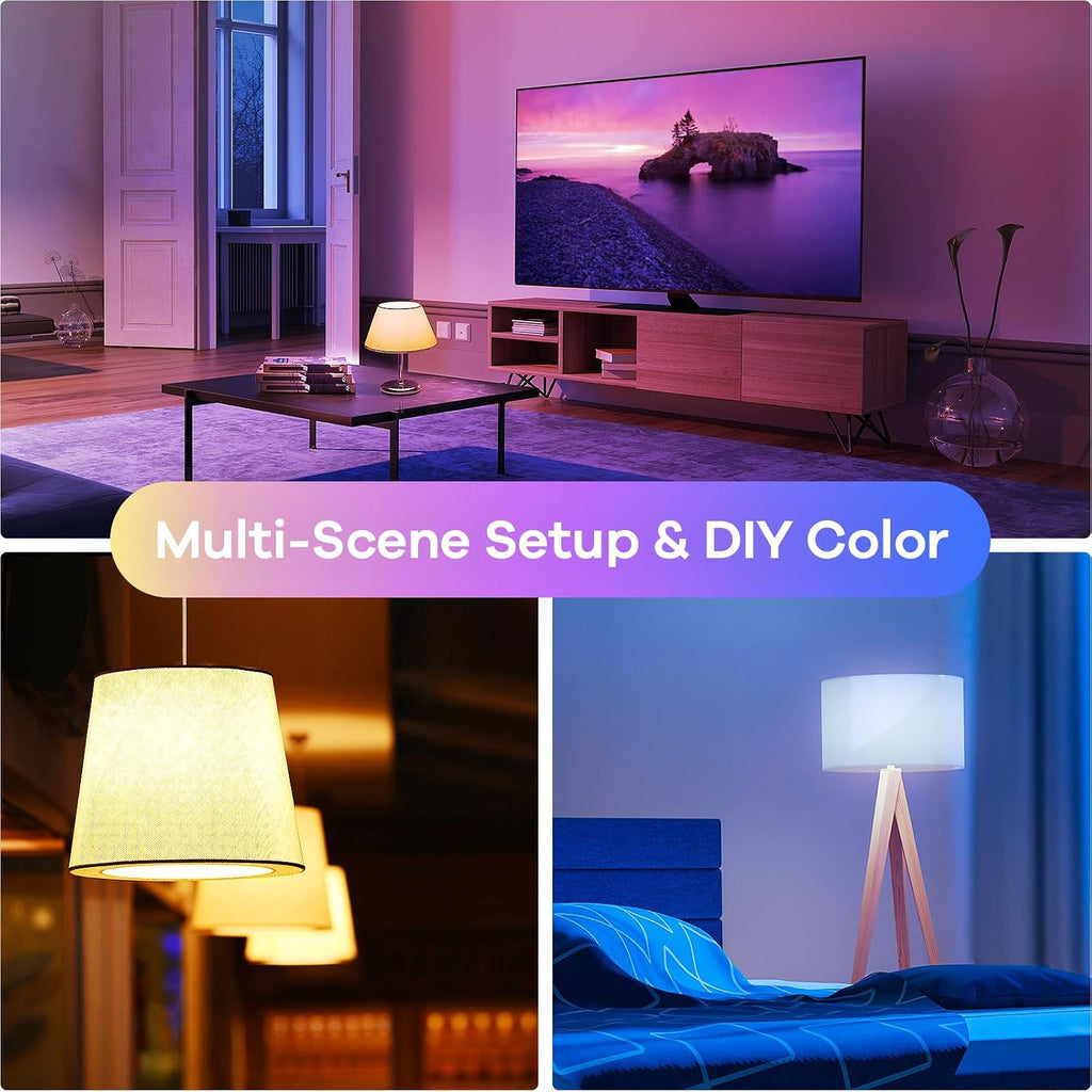 Matter Smart BR30 Bulbs 4-Pack & WiFi A19 4-Pack