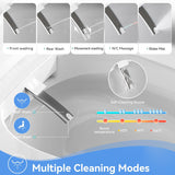 Smart Toilet with Bidet Built-in for Small Bathroom,One Piece Toilet with Self-Clean