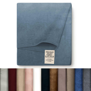 58-Inch Wide Premium Velvet Material Fabric for Drapery, Upholstery, and Bedding, 100 Percent Polyester Velvet Cloth