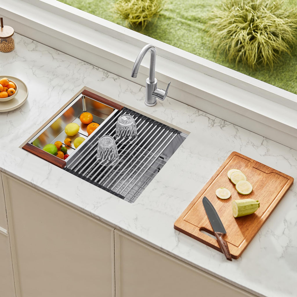 23 inches Workstation, Stainless Steel Undermount Sink