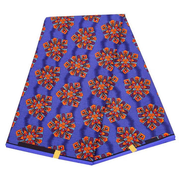 African Fabric 6 Yards 100% Polyester Ankara Fabric for Party Dress 6443