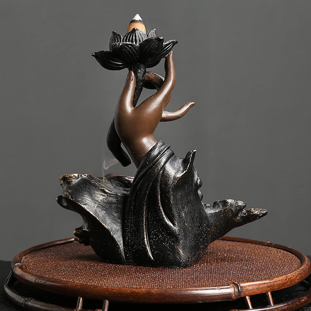 Backflow Incense Burner Handmade Resin Waterfall Incense Holder - Set of 5