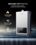 Natural Gas Tankless Water Heater 140, 000 BTU Indoor Installation Up to 6.8 GPM