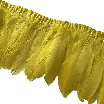 Yellow Feather Fringe Trim 2 Yards 6-8inch for Party Clothing DIY Sewing Craft Wedding Dress Decor