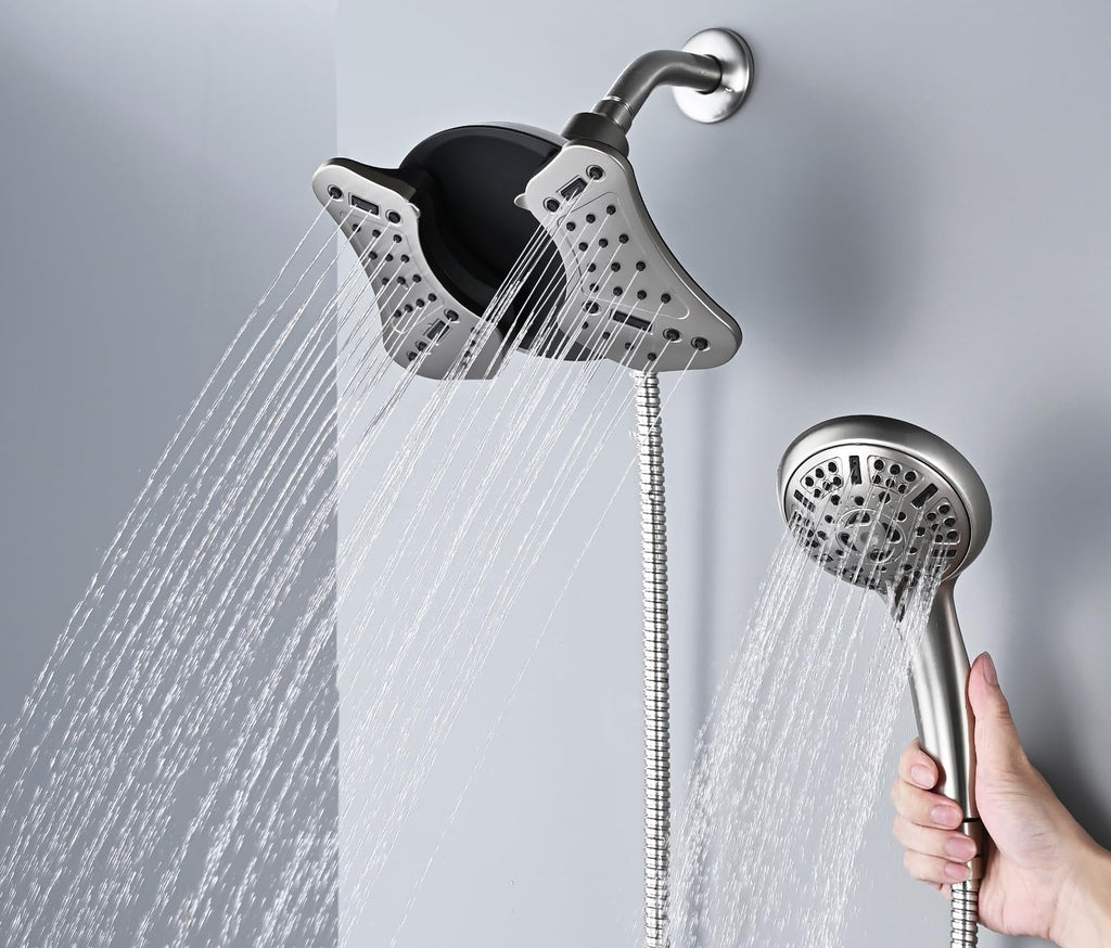 Shower Head with Handheld Spray - Dual High Pressure Showerhead