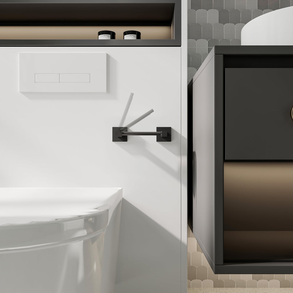 Matte Black Toilet Paper Holder Wall Mount