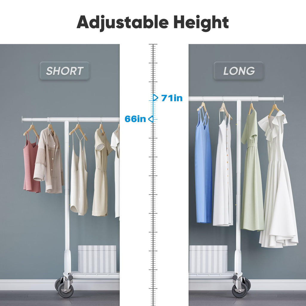 Clothes Rack Collapsible Clothing Rack Capacity 525LBS White