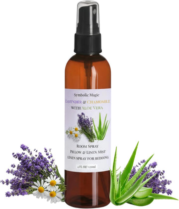 Lavender Essential Oil Room Spray - Linen Spray for Bedding, Sleep, Pillow, Bed, Aromatherapy Oils for Sleep - Set of 4