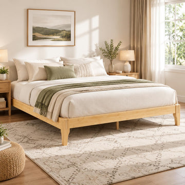 Bed Frame, Bamboo Bed Frame, Under Bed Storage