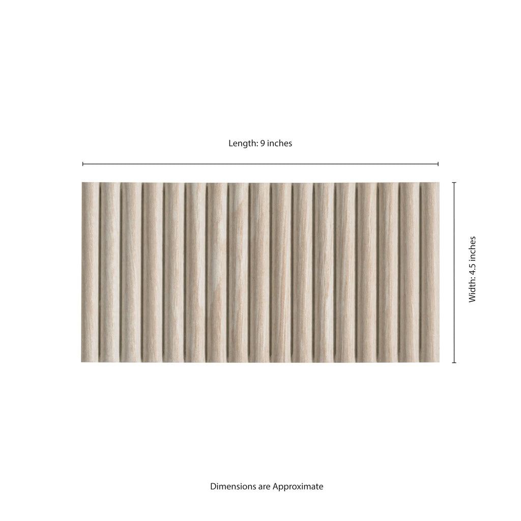Porcelain Fluted Wood Wall Tile | Serata Harmona Dunewood | 4.5" x 9"