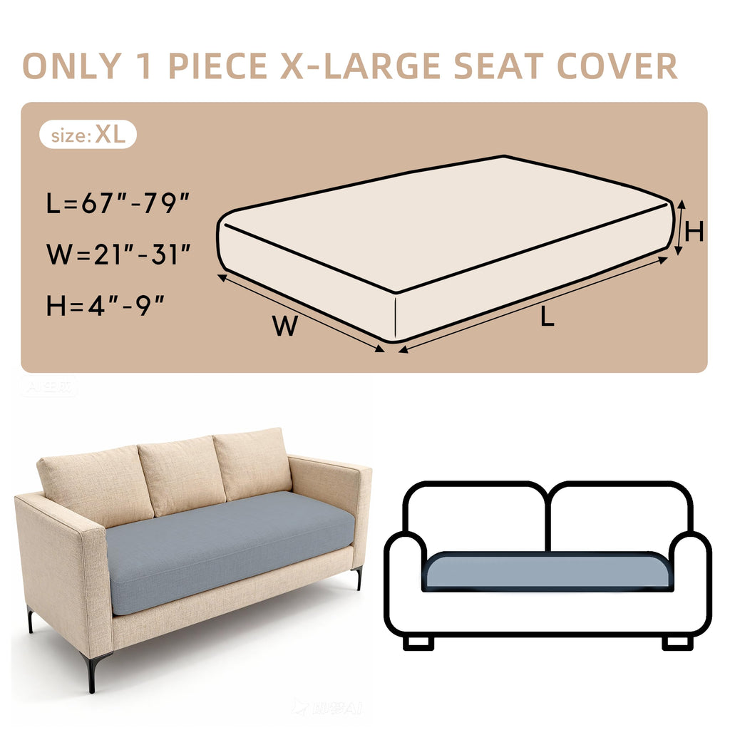 Sofa Cushion Covers, Stretch Sectional Couch Slipcovers Washable