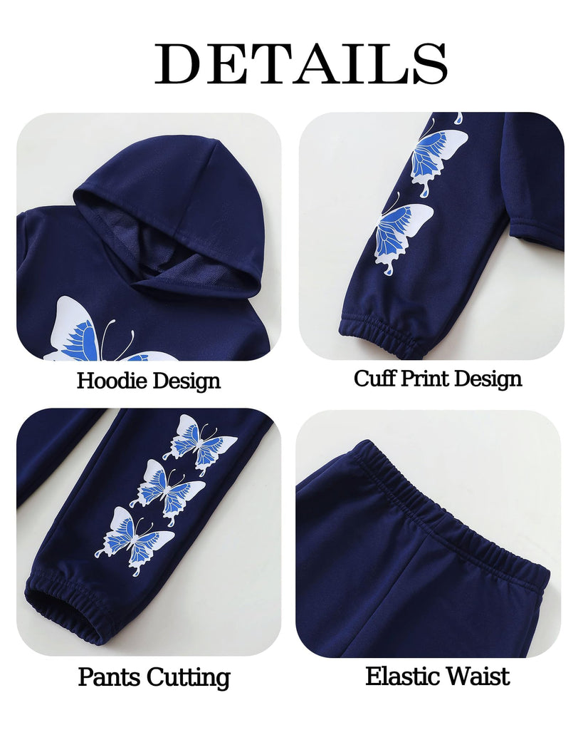 Girls Clothes 2 Piece Outfits Sweatsuit Set Kid Clothes 9-10