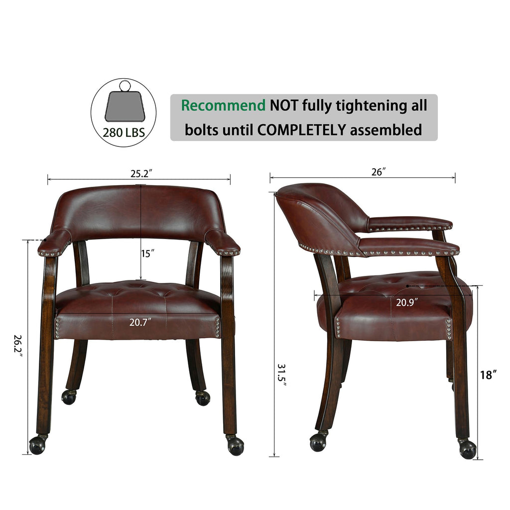 Rolling with Arms, Wood with Casters