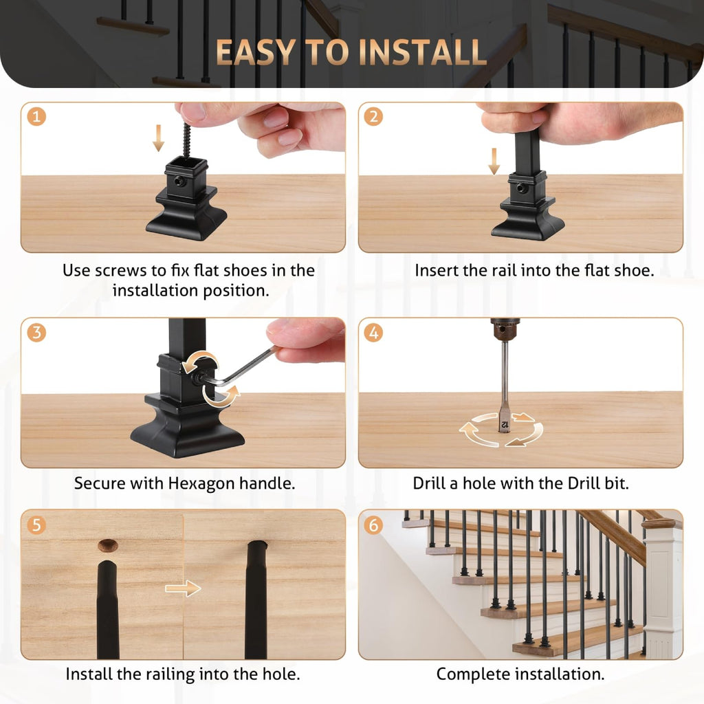 32 Pack Balusters for Staircase Interior 44" x1/2" Stair Spindles