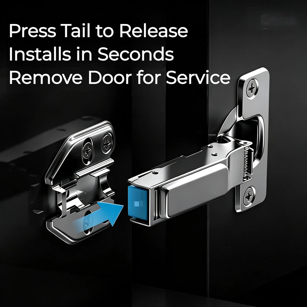 20 Pcs Full Overlay Frameless Soft Close Cabinet Hinges, 105° 3-Way