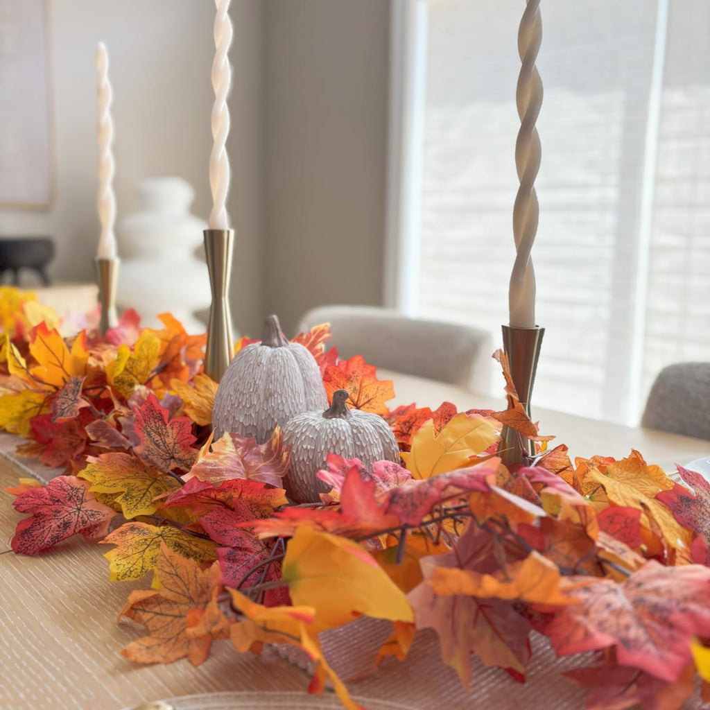 36 Pack Fall Leaf Garland, Total212.4Ft Artificial Fall Vines Autumn Garland Fall Maple Leaves Thanksgiving Decor