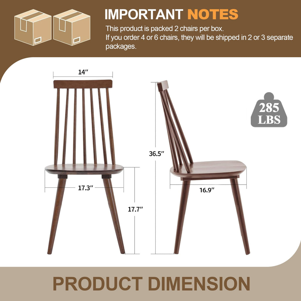 Windsor Dining Chairs Set of 2 Farmhouse Kitchen Chairs