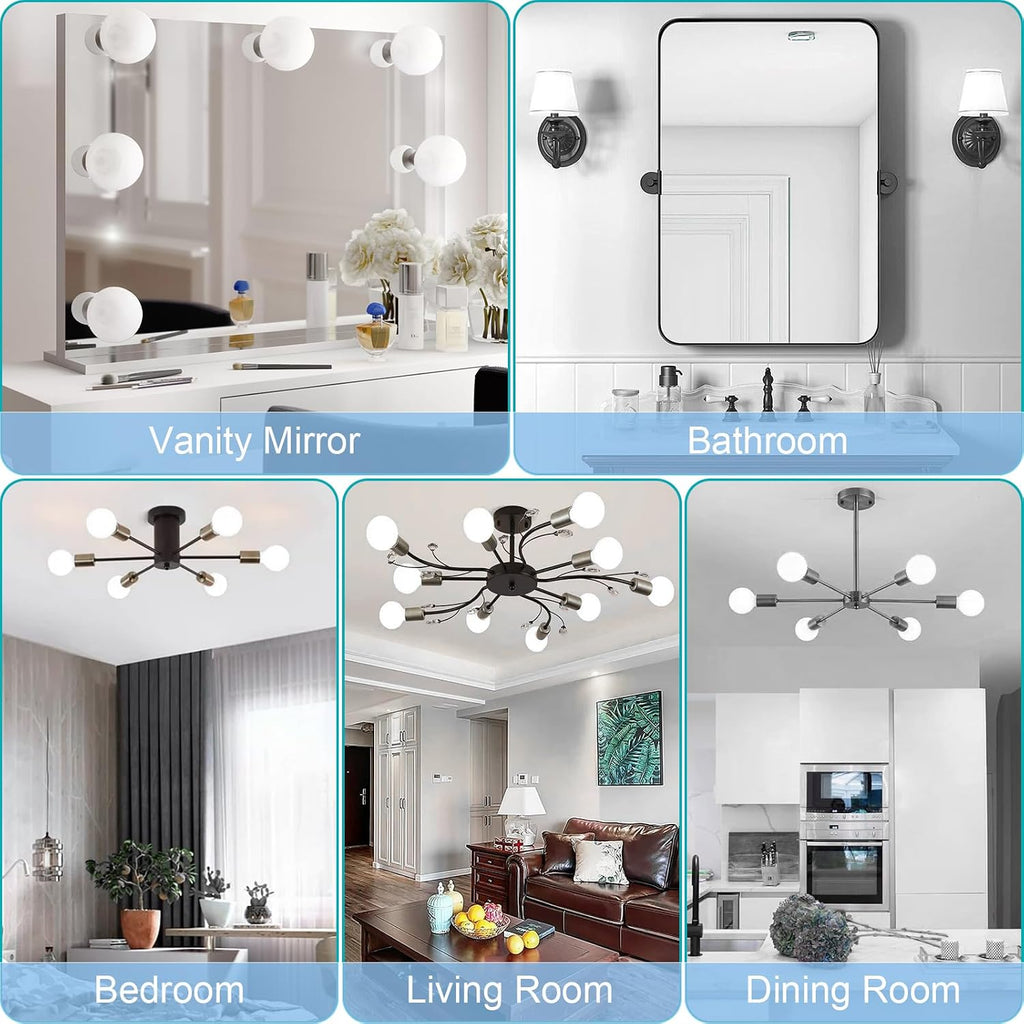 G25 LED Globe Light Bulbs, Vanity Bulbs 60W Equivalent