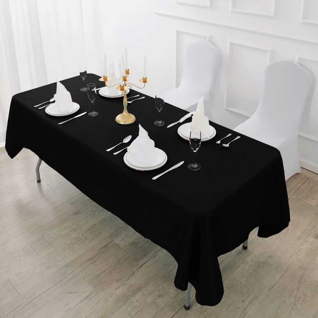 2 Pack Waterproof Rectangle Tablecloth, 90x156 Inch, Stain Resistant and Wrinkle Polyester Table Cloth, Fabric Table