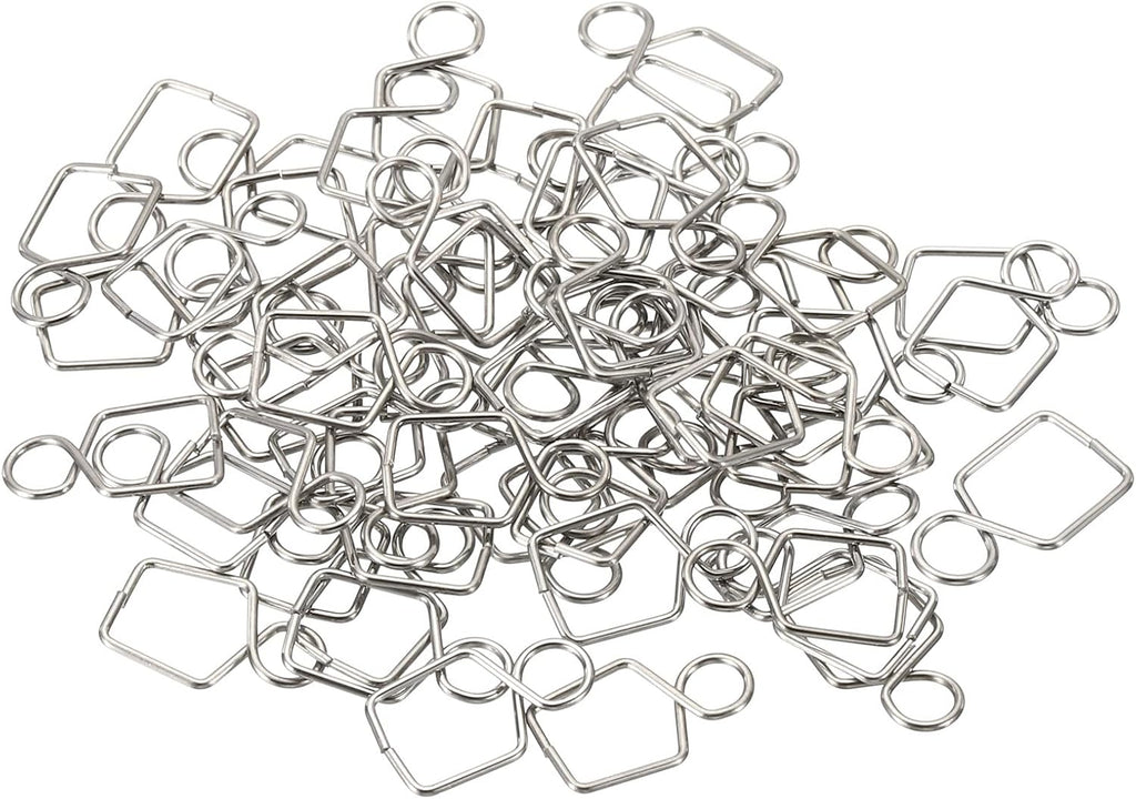 Chandelier Connector Clip, 60 Pack 14mm L x 8mm W Chandelier Stainless Steel Buckle Replacement for DIY Fastening