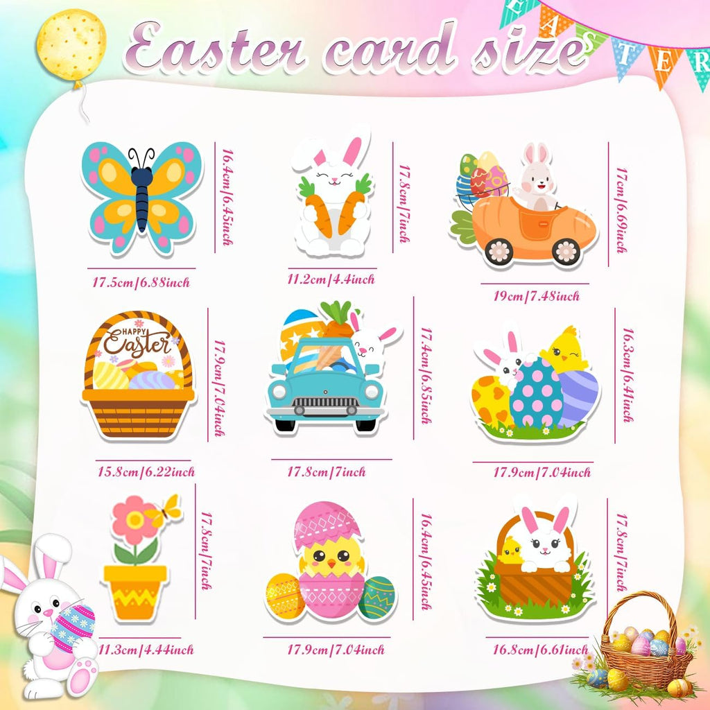 Easter Decorations Easter Garland Happy Easter Banner Easter Decorations Indoor with Egg Bunny Hanging Swirl - Set of 53