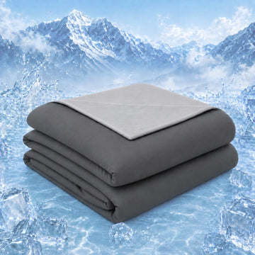 Cooling Comforter Queen Size Cooling Blanket Double-Sided Cool Comforter for Night Sweats Hot Sleepers Lightweight