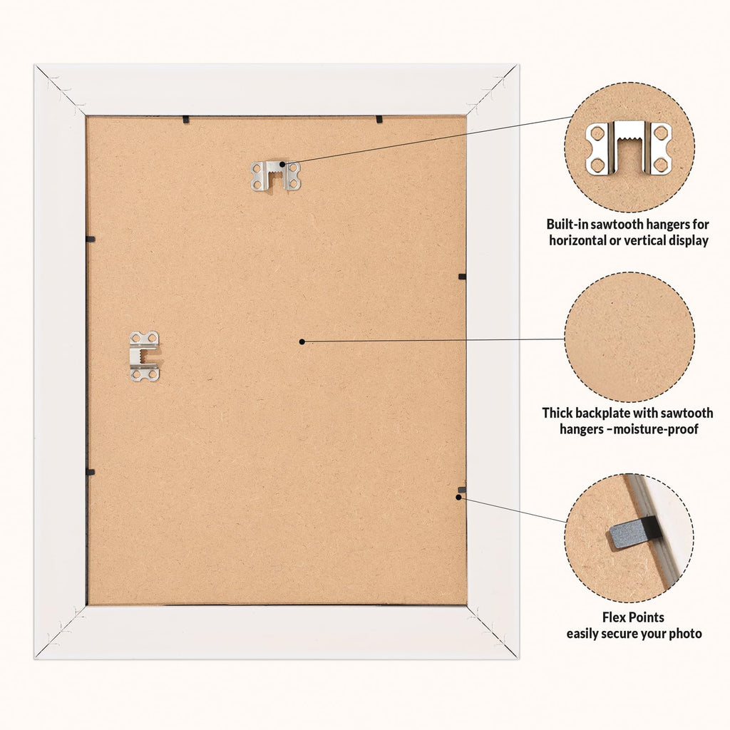 16x20 Picture Frames (1 Pack, Gold) Photo Frame with Plexiglass 11x14 with Mat for Wall Mount Display