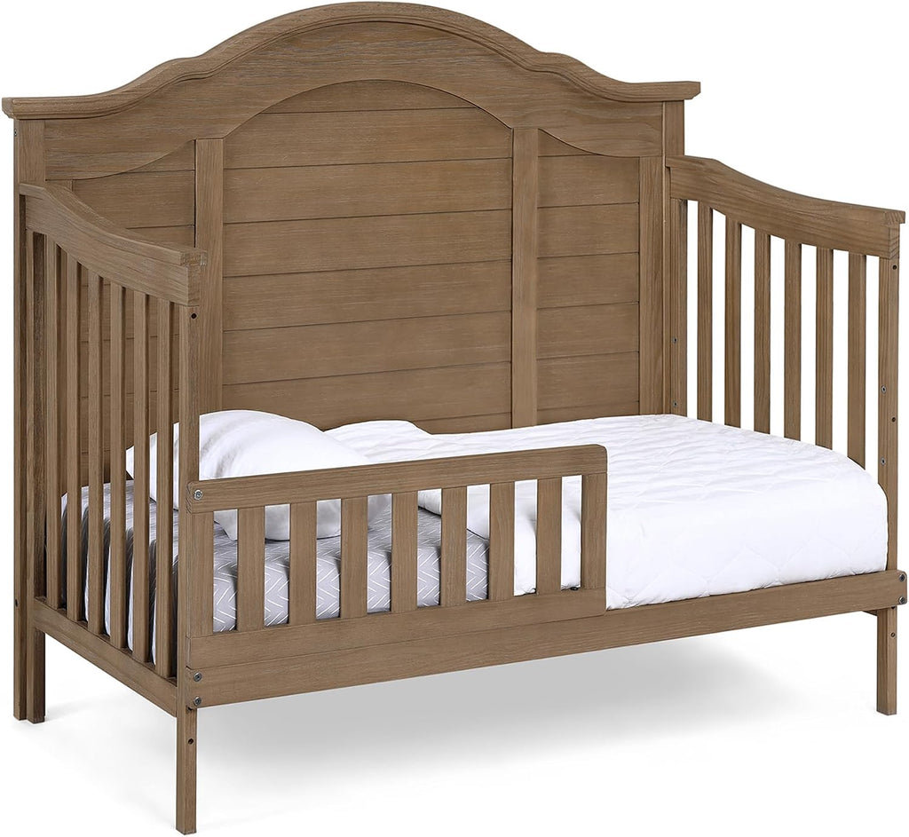 Simmons Kids Asher 6-in-1 Convertible Crib with Toddler Rail, Aged Oak