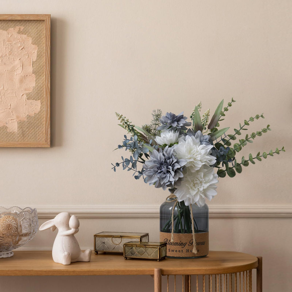 Faux Flowers in Vase, Artificial Flowers in Vase, Table Centerpieces, Flower Centerpieces for Tables, Fake Flowers in