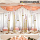 Gold Candelabra Centerpieces for Tables,Acrylic Candelabra 5 ArmConcert Party Housewarming Gifts centros de mesa para
