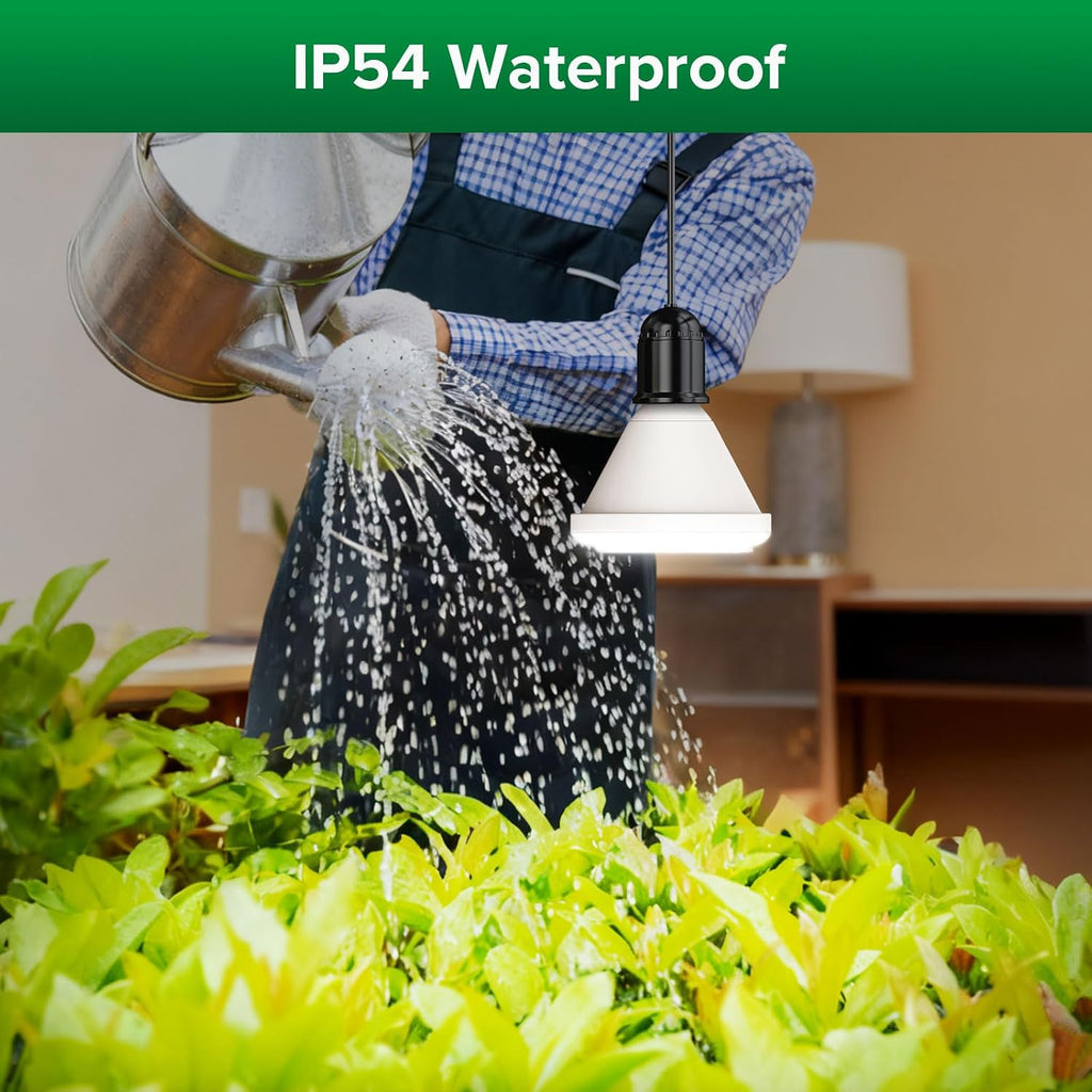 Grow Light Bulb, IP54 Waterproof for Indoor Outdoor Plants, 24W E26