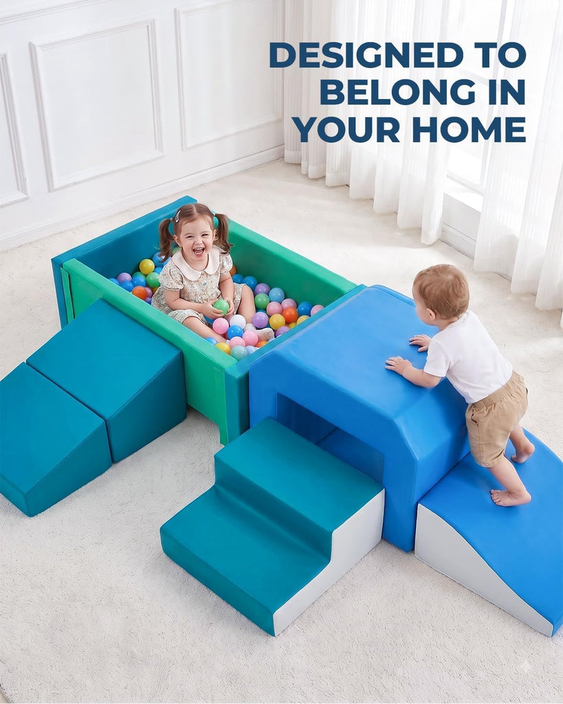 Baby Foam Climbing Blocks with Ball Pit for Toddler
