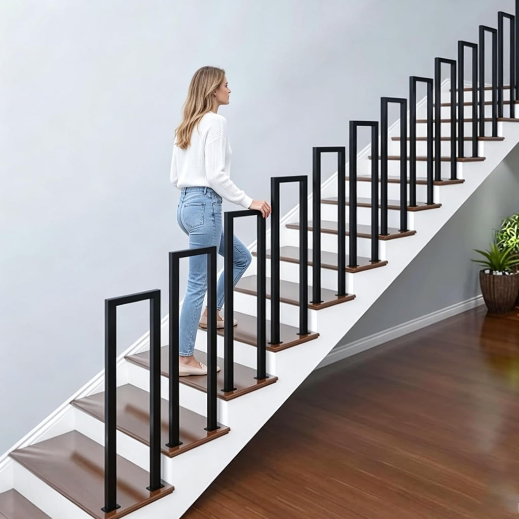 U Shaped Handrail, Indoor Stair Railing, Matte | Casa Home Living