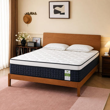 14 Inch King Size Mattress, Medium Firm Hybrid King Mattress in a Box,80x76 | Memory Foam & Pocket Springs, Motion