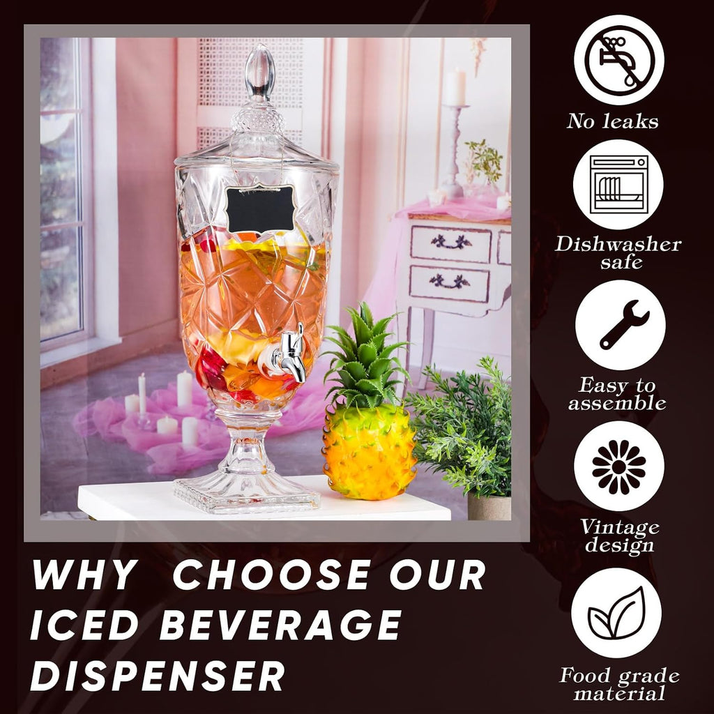 For Party 1.3 Gallon, Clear, with Spigot - Set of 2