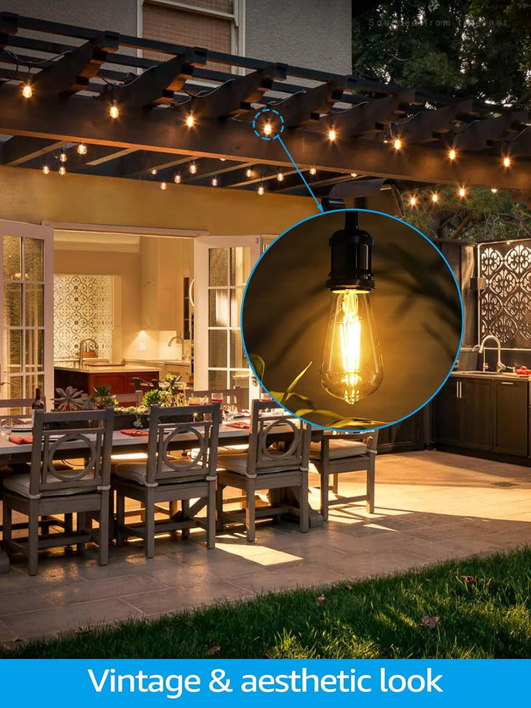 Dusk to Dawn ST19 LED Light Bulbs Outdoor, 2700K
