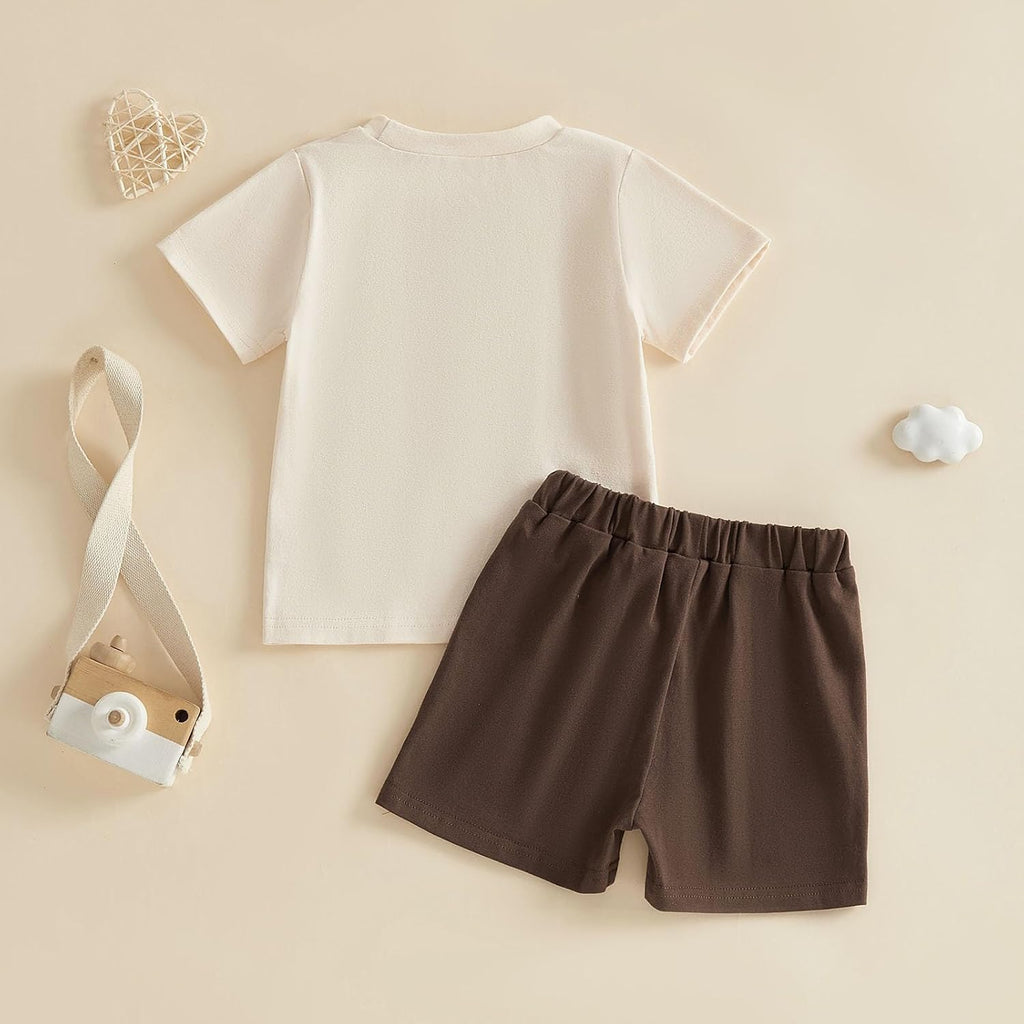 Toddler Baby Boy Clothes Summer Outfit Animals Shirt Shorts Set