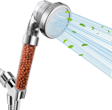 Filtered Shower Head for Hard Water, High Pressure 3 Modes Shower Heads with Handheld Spray